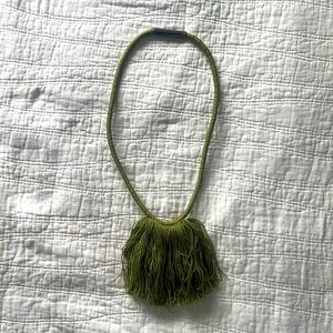 Green Moss Fringe Necklace